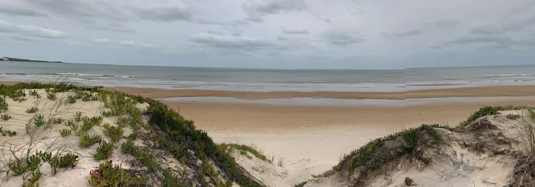Playa y médanos de Portezuelo, en Punta Ballena, Maldonado